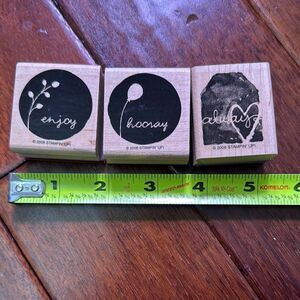 Stampin' Up! Black Design Wooden Stamp Trio
